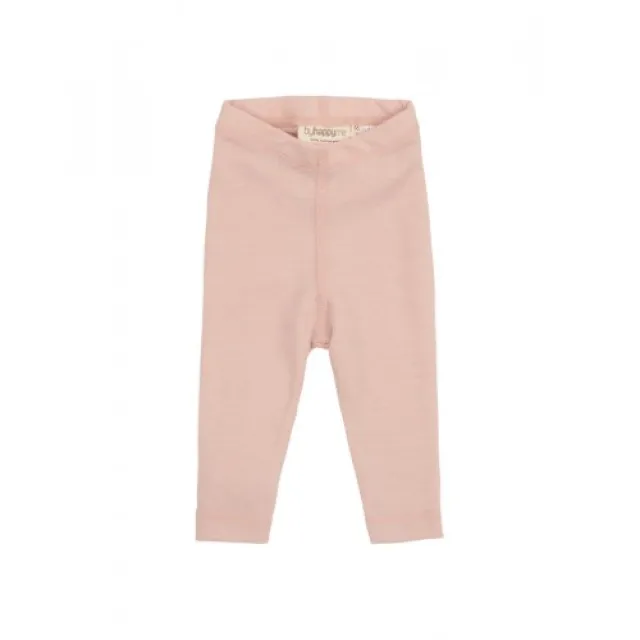 Leggings I 100% Merino Uld Til Baby Og Børn Rose Melange 86
