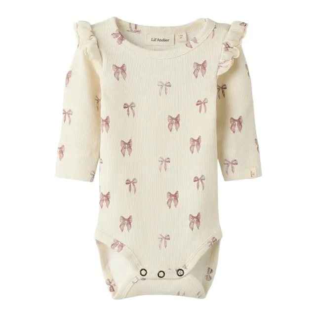 Lil' Atelier Gavo Slim Langærmet Body -  Turtledove - 74