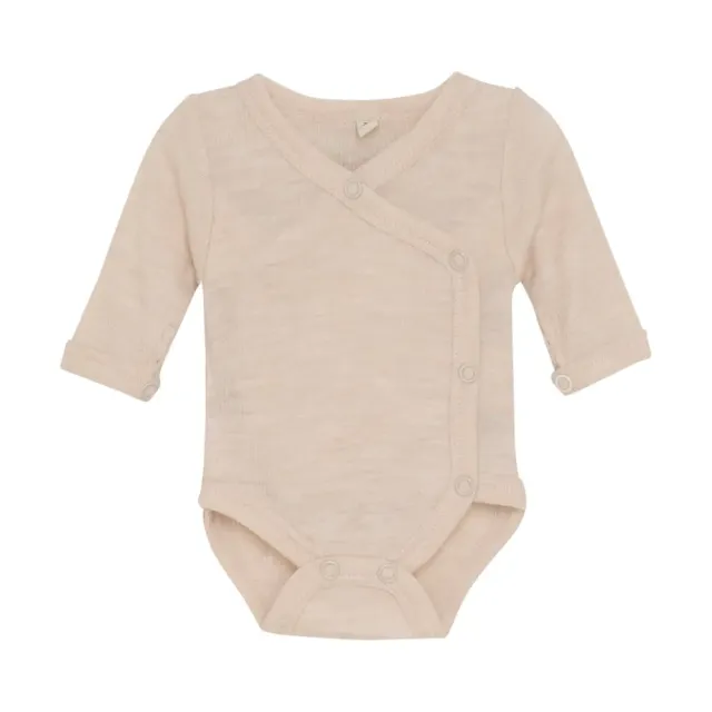 BeKids Uld Body Langærmet - Solid - Sandshell - 44