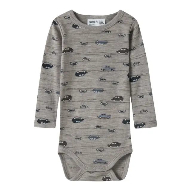 Name It Wang Uld Rib Langærmet Body - Satellite - 56