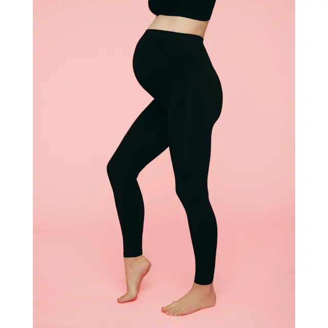Momkind Gravid Leggings m. Støttefunktion Sort - M