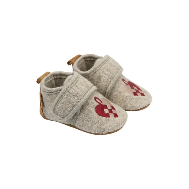 Mikk-Line Uld Prewalker - Christmas Heart - 12-18 MDR.