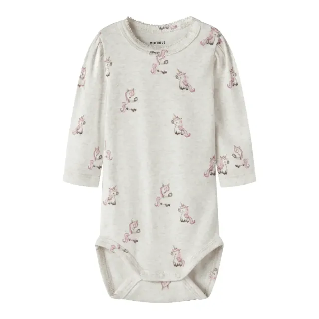 Name It Laurie Langærmet Body - Peyote Melange - 80