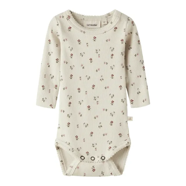 Lil' Atelier Gago Langærmet Body Slim - Turtledove - 68