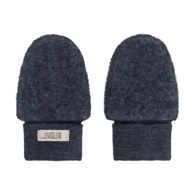 Huttelihut Uld Fleece Vanter - Ombre Blue Melange - 74\80