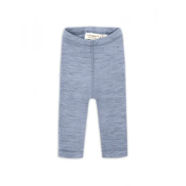 Leggings I 100% Merino Uld Til Baby Og Børn 62 Light Blue Melange