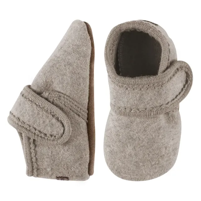Uld hjemmesko - Beige Melange - 23/24