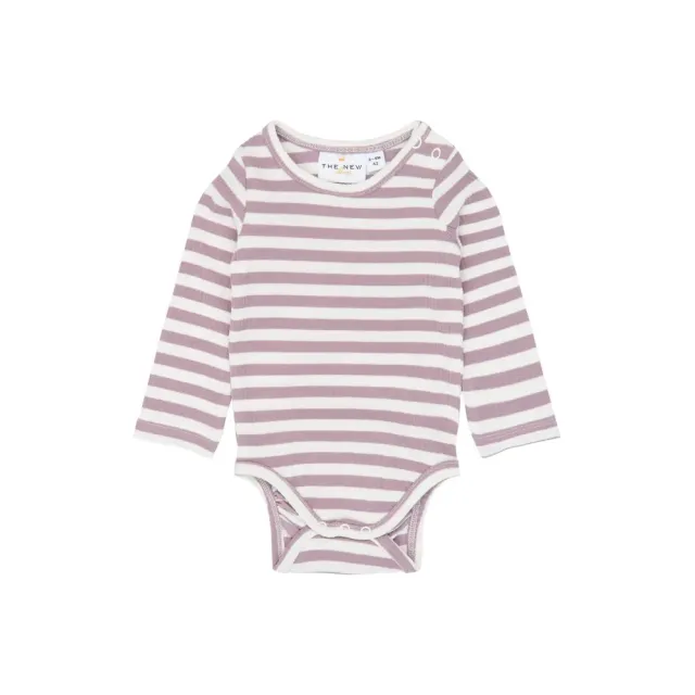 The New Siblings Fro Langærmet Rib Body - Elderberry-Gardenia Striped TN - 62