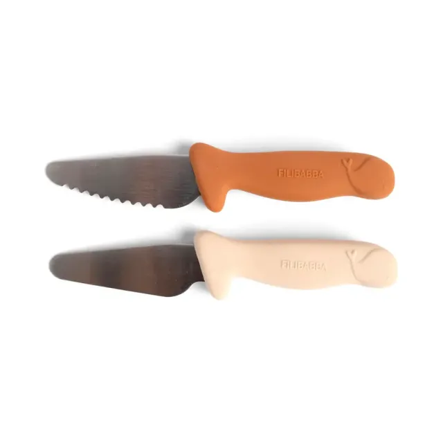 Knivsæt til børn 2-pak - Pumpkin + Offwhite