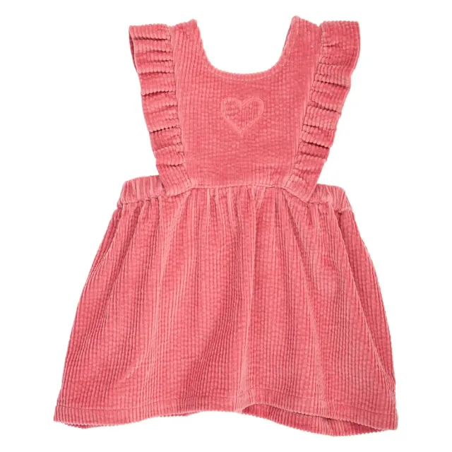 Müsli Corduroy Kjole i Fløjl - Baroque Rose - 86