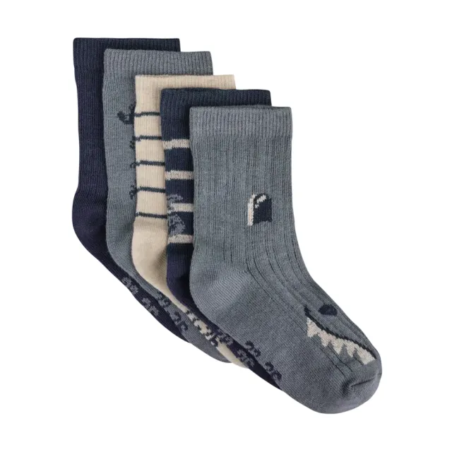 BeKids Strømpe 5-Pak - Blau Gray - 19\22