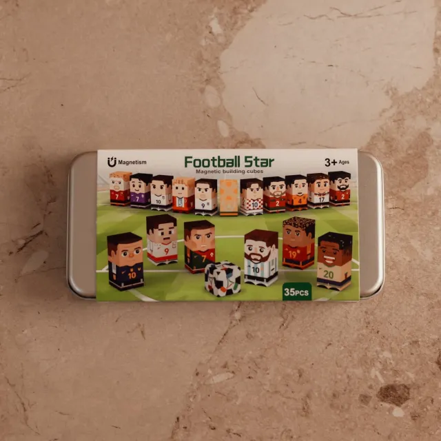 Magnetklodser Fodboldstjerner (35 dele)