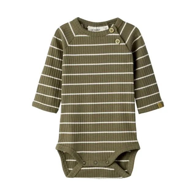 Lil' Atelier Kail Slim Langærmet Body - Shitake - 68