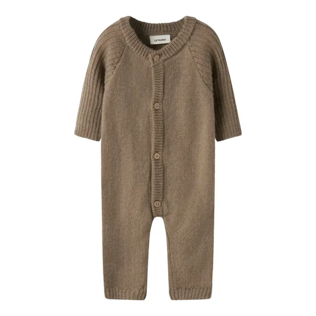 Lil' Atelier Nomo Noa Uld Heldragt - Sepia Tint - 68