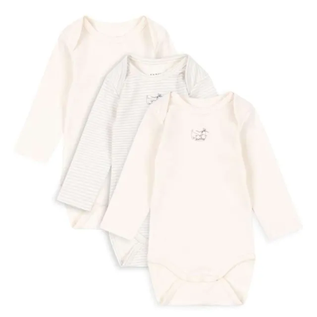 Fanga Fontana Fio Body - Langærmet - Stripe - 3-pak - OCS - Blue Mix