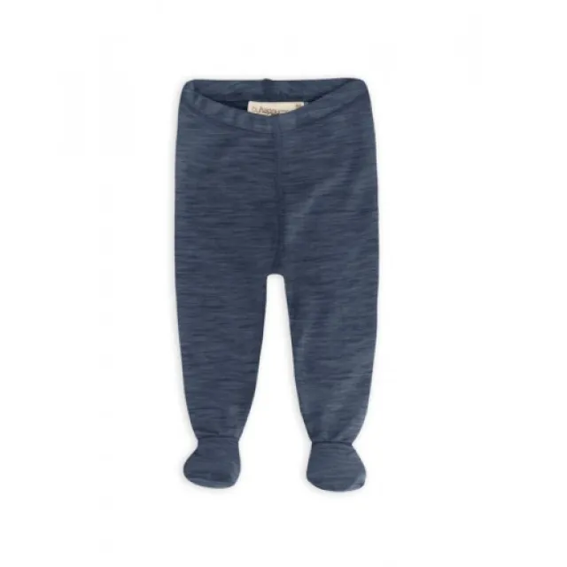 Retro Sparkebuks Med Fod Til Baby, I 100% Økologisk Merino Uld Navy Melange 62