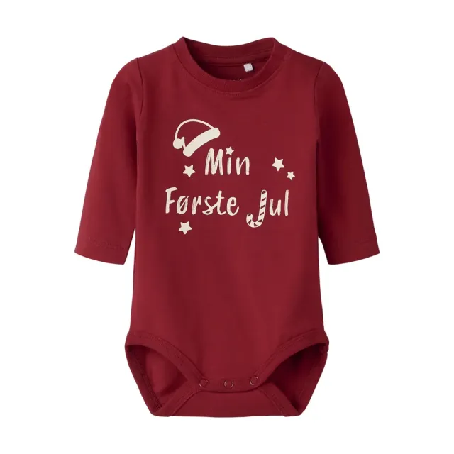 Name It Rajul Langærmet Body - Red Dahlia - 50