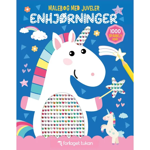 Malebog med juveler: Enhjørninger