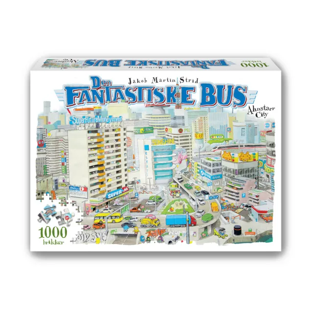 Den fantastiske bus - Ahnstarr City. Puslespil 1000 brikker