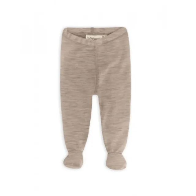 Retro Sparkebuks Med Fod Til Baby, I 100% Økologisk Merino Uld Beige Melange 74