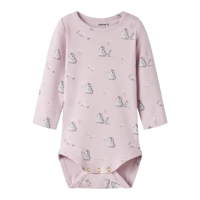 Name It Odele Langærmet Slim Body - Light Lilac - 68