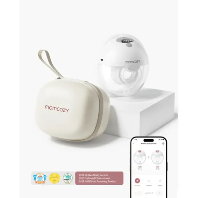 Momcozy M5 Smart Single Bærbar Brystpumpe - Grey