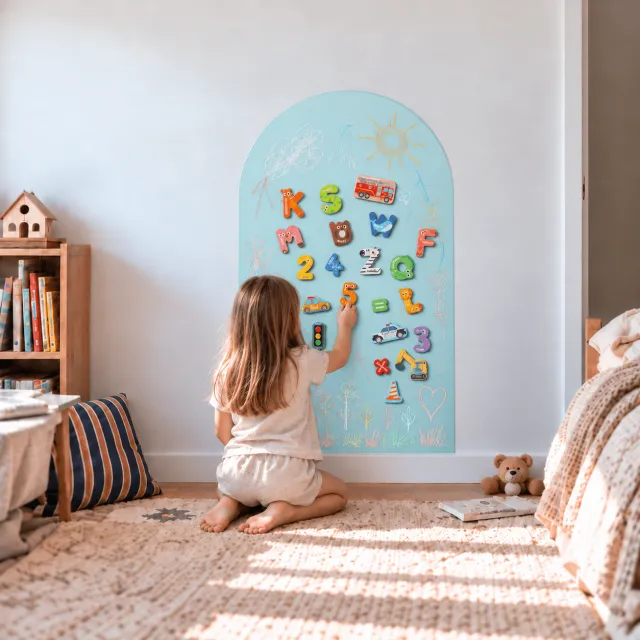 KidsBoard - Kreativ Magnettavle til børn - Himmelblå