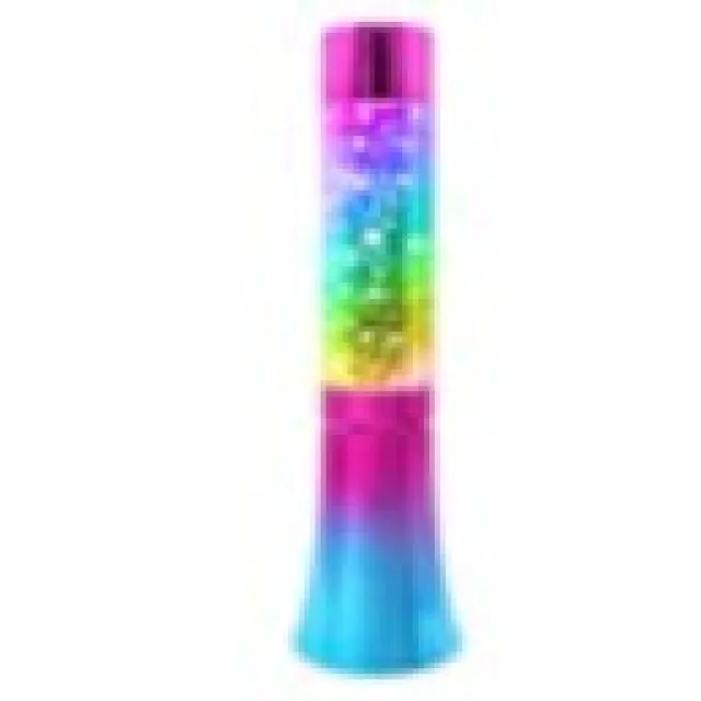 Glitter lampe med farveskift 33 cm