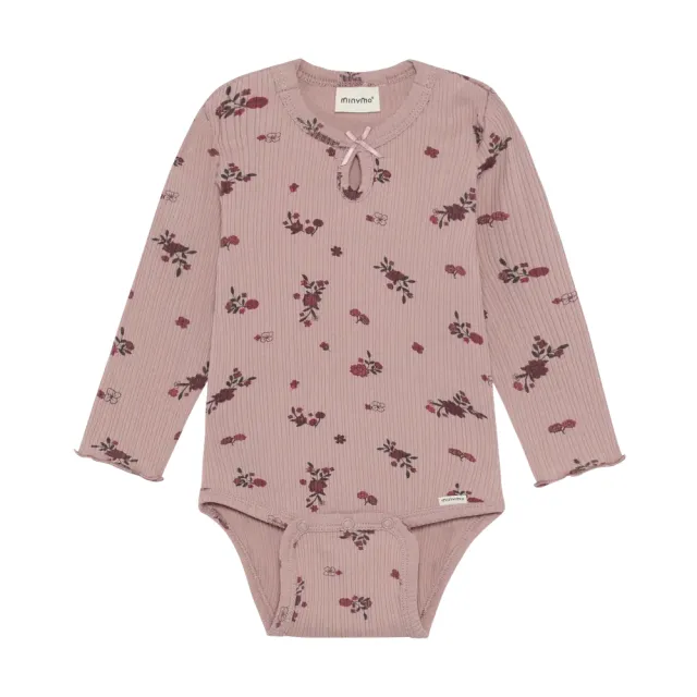 Minymo Langærmet Rib Body - Fawn - 62