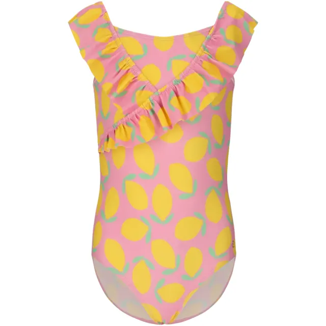Zig Zag Tropical Badedragt - Lemon - 128