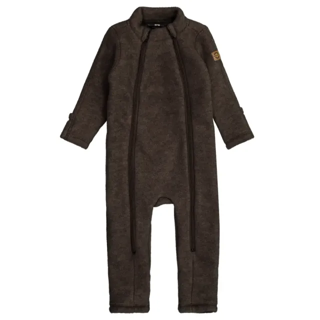 Mikk-Line Uld Dragt - Dark Brown Melange - 56