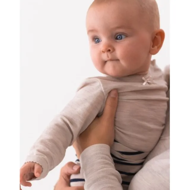 Body Med Knapper I 100% Merino Uld, Oeko-tex® Nature Melange 86