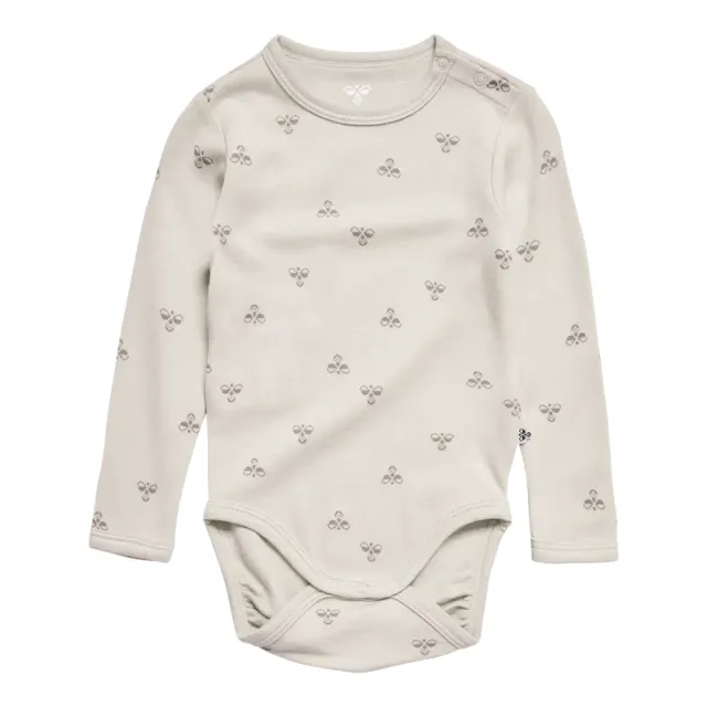 Uld Langærmet Body - Whitecap Gray - 86