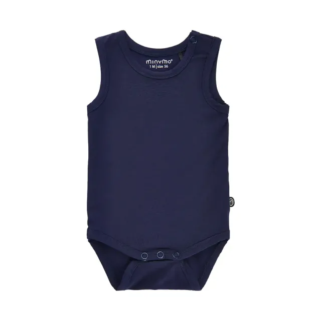 Minymo Body Uden Ærmer - Bamboo - Navy - 50