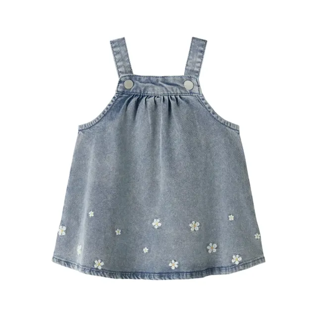 Flora Denim Kjole - Light Blue Denim - 68