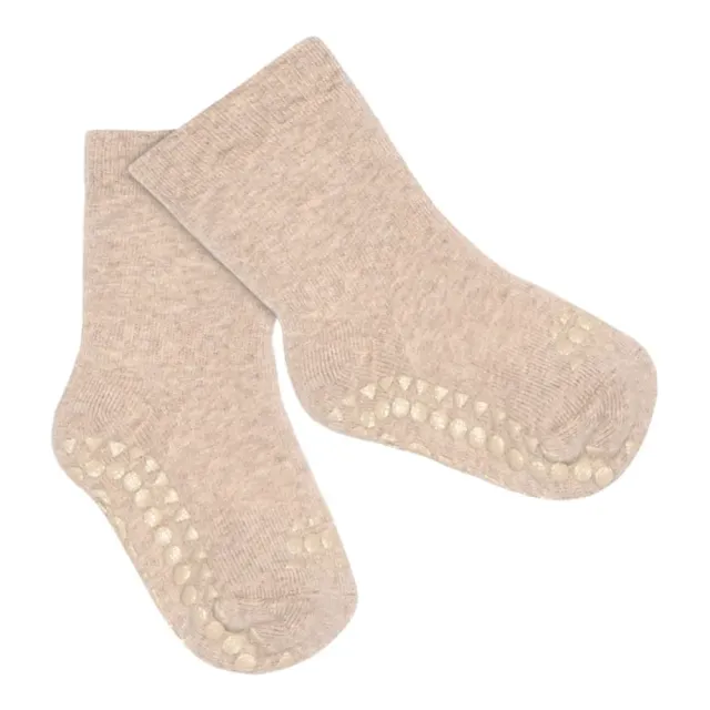 GoBabyGo Skridsikre Strømper Terry Bomuld - Sand - 27/30