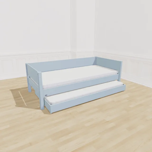 Manis-h Liv Børneseng Med Gæsteseng 90x200 - Sky Blue