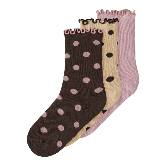 Name It Name It Nina Strømper 3-Pak - Sesame - 22/24