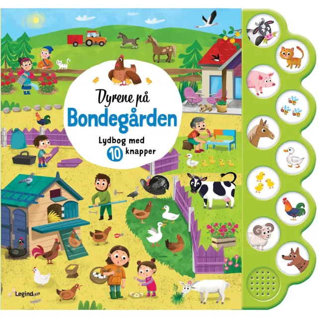 Dyrene på bondegården - Lydbog med 10 knapper