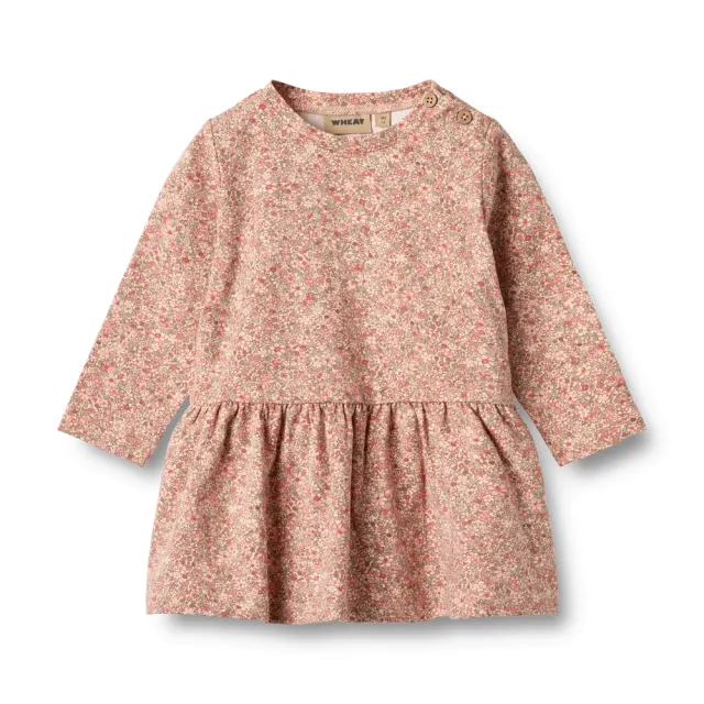 Bessie Jersey Kjole - Rose dust flower meadow - 6 MDR.