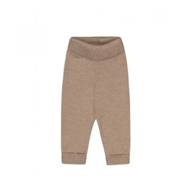 Strik Bukser I 100% Merino Uld 50/56 Dark Beige