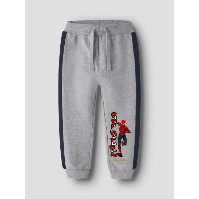 Name It Olindo Spider Sweatpants - Grey Melange  - 116