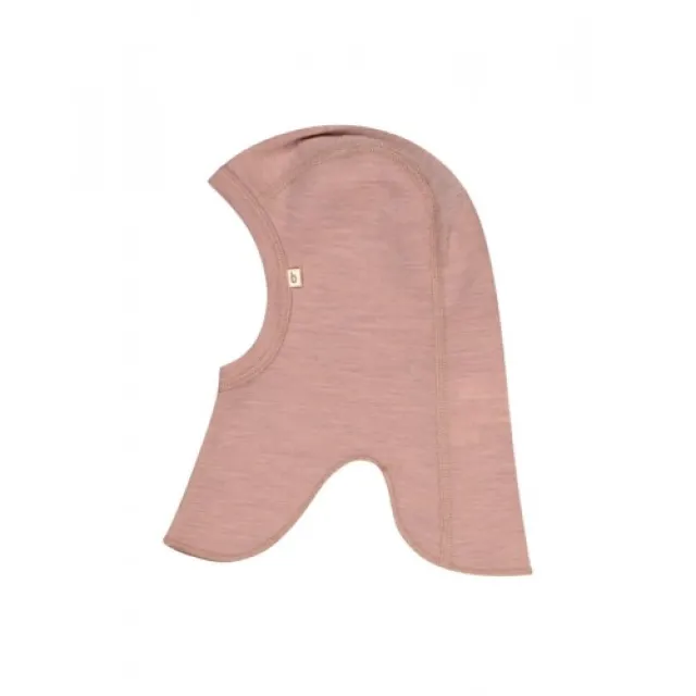 Elefanthue I 100% Økologisk Merino Uld Til Baby Og Børn, Tynd Kvalitet - 1 Lag Stof 74/80 Soft Rose