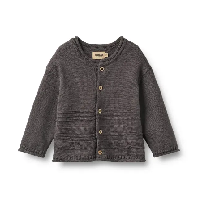 Wheat Gunnar Strik Cardigan - Dark Charcoal - 92