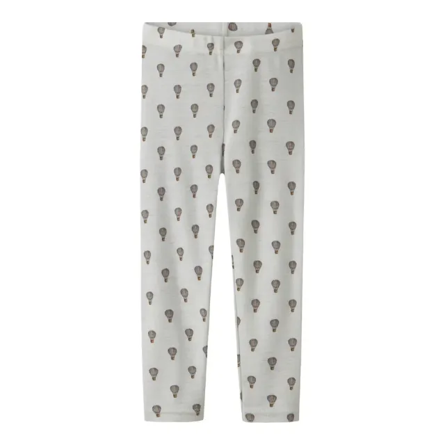 Lil' Atelier Noel Nor Uld Slim Leggings - Oyster Mushroom - 110