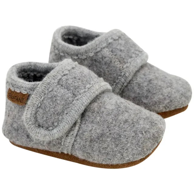 En Fant Baby Wool Slippers - Grey Melange - 23/24