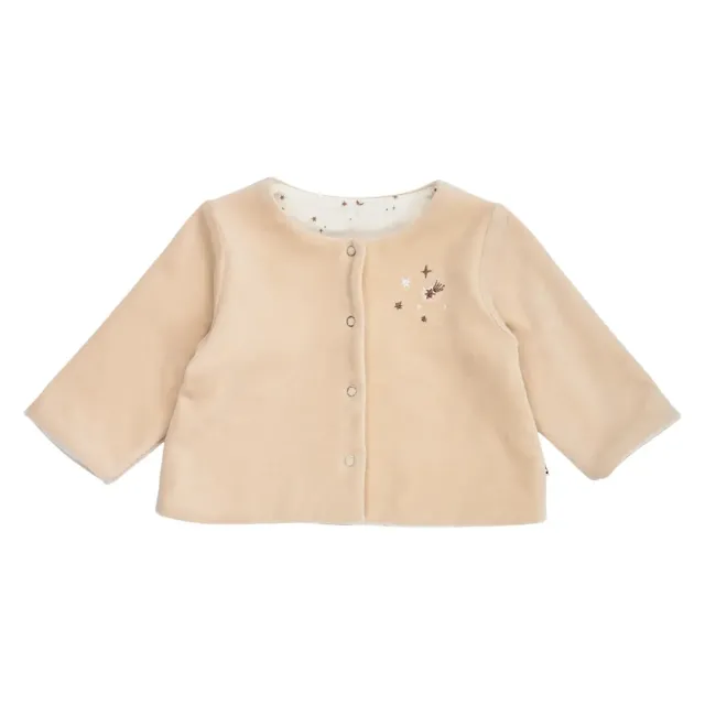 Velour Vendbar Jakke - Oat - 50