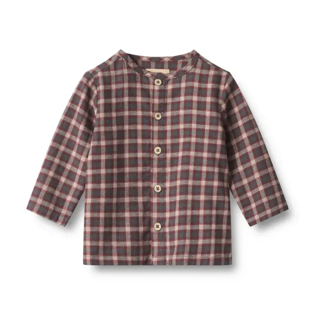 Wheat Shelby Skjorte - Blue Holiday Check - 86