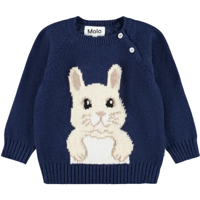 Molo Bless Striktrøje - Bunny Infinity - 62