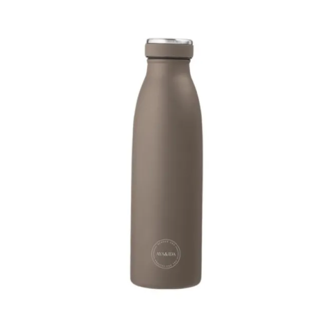 Aya&ida, Drinking Bottle, Drikkeflaske Med Låg, 500 Ml, Driftwood